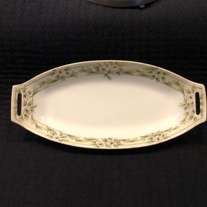 Nippon Antique Early 1900 Art Nouveau Hand Painted Floral Porcelain Dish